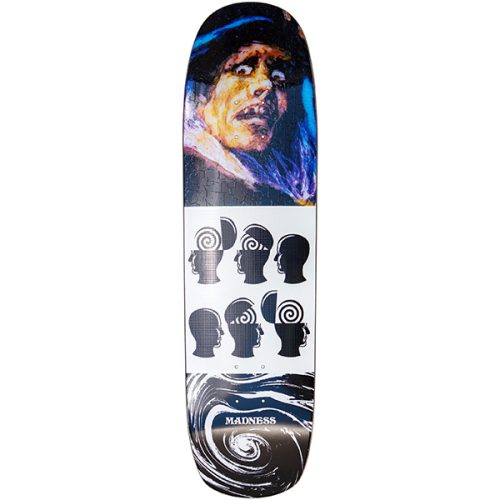 Madness skateboard deck.