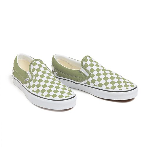 Vans Slip-on Theory checkerboard green shoes