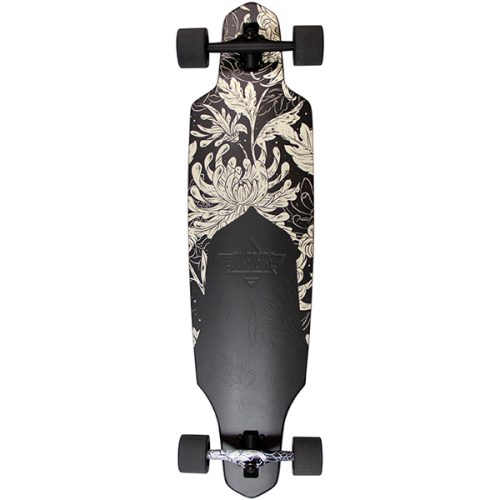 Dusters Channel Blooming Longboard Black White 38" complete